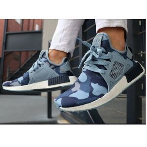 Adidas Nmd XR1 Primeknit Women BA7754 Blue Duck Camo Noble Ink Black‎ Rare 7.5